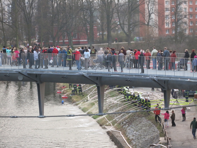 Komenského most v Jaroměři, lávka pro pěší a cyklisty